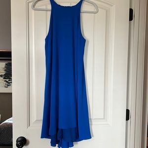 Cobalt halter dress with tie neck. Size S.